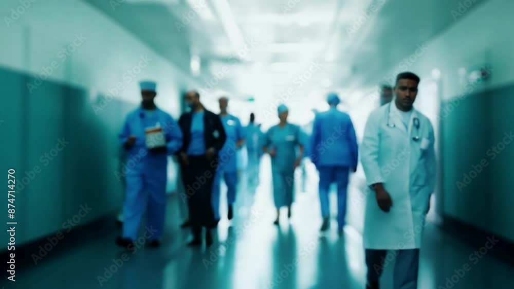 abstract blurred image of doctor and patient people in hospital interior or clinic corridor for background, abstract blurred image of doctor and patient people in hospital interior or clinic corridor for background,