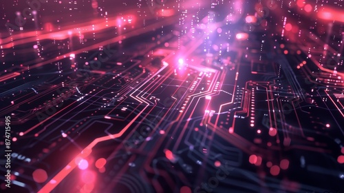 Wallpaper Mural A modern tech background with circuit patterns and digital elements, ideal for technology and innovation themes. Torontodigital.ca