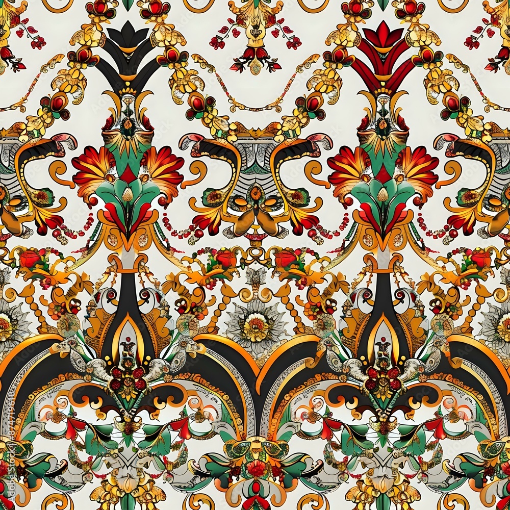 custom made wallpaper toronto digitalStunning Nature Inspired Seamless Pattern with Intricate Design