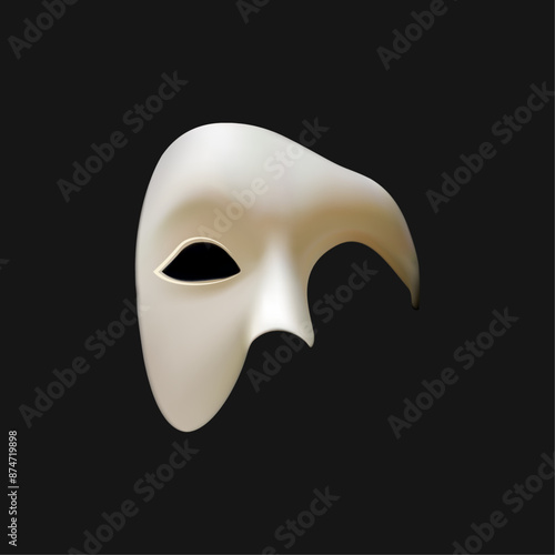 Mask Phantom logo design vector and icon illustration inspiration with dark background