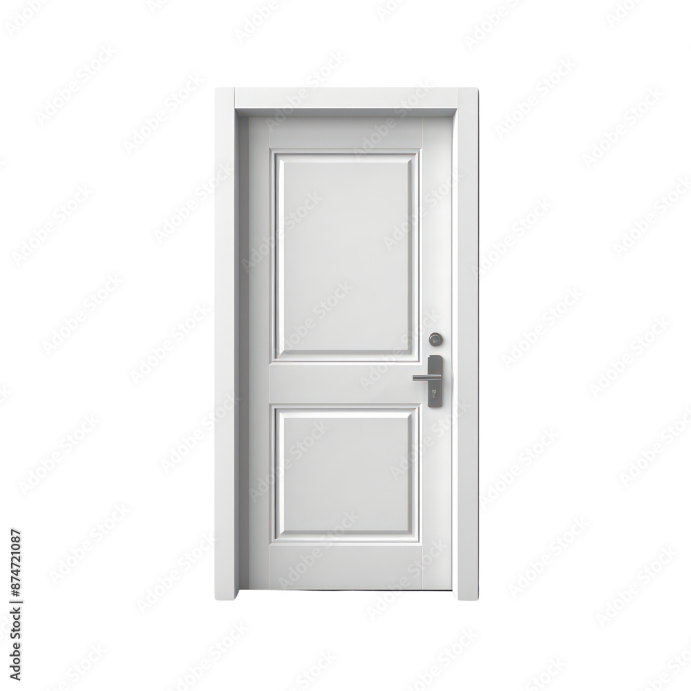 White door isolate on transparent png.
White door isolate on transparent png.
