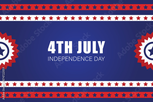 Tableau sur toile USA independence day vector element background