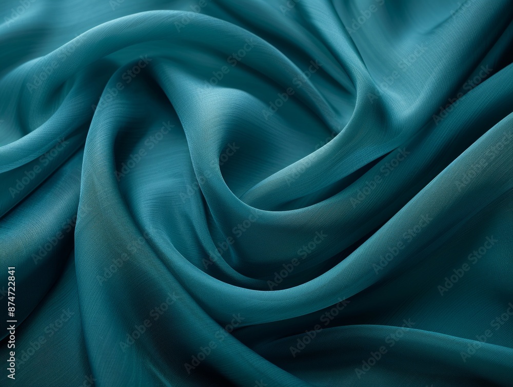 Obraz premium Close-Up Macro Photography of Silk Fabric with Elegant Folds and Smooth Fluidity, Showcasing Abstract Art and Detailed Texture
