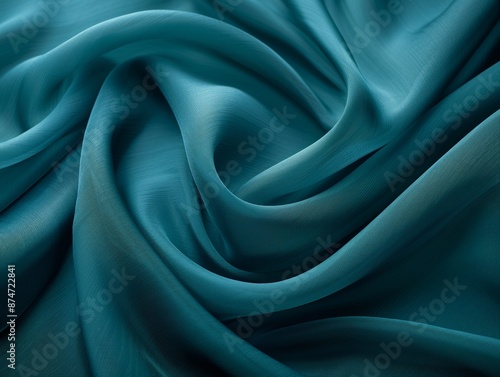 Wallpaper Mural Close-Up Macro Photography of Silk Fabric with Elegant Folds and Smooth Fluidity, Showcasing Abstract Art and Detailed Texture Torontodigital.ca
