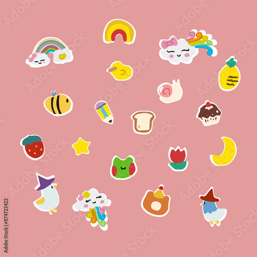 cute doodle elements vector design hand draw