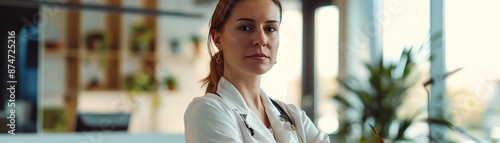 A professional headshot of a female doctor in her office