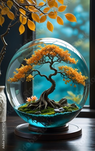 Wallpaper Mural Bonsai Tree Encased in a Glass Sphere Torontodigital.ca