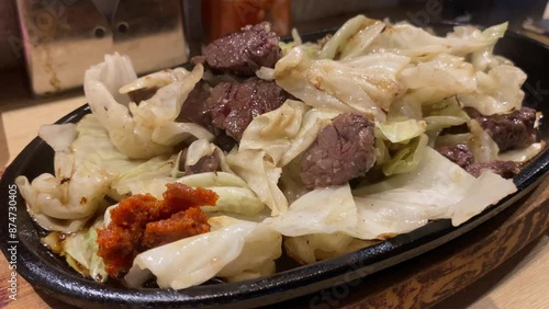 Wallpaper Mural food, salad, meal, dinner, meat, healthy, plate, dish, pepper, lunch, delicious, gourmet, fresh, sauce, cooked, grilled Torontodigital.ca