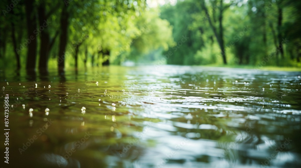 Fototapeta premium Stunning shot close up of a flood with perfect composition