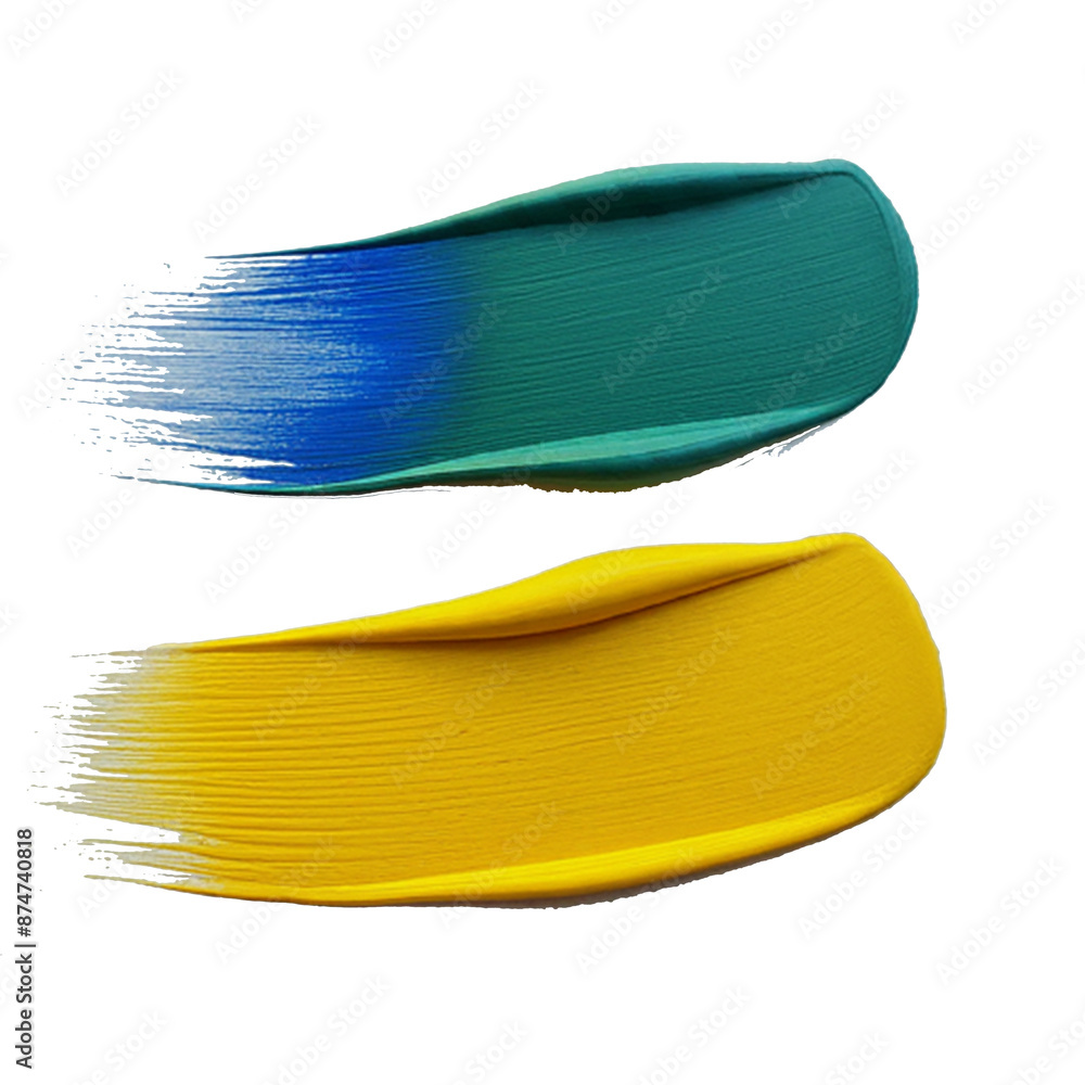 matt oil paint strokes isolated on a white background matt oil paint strokes isolated on a white background