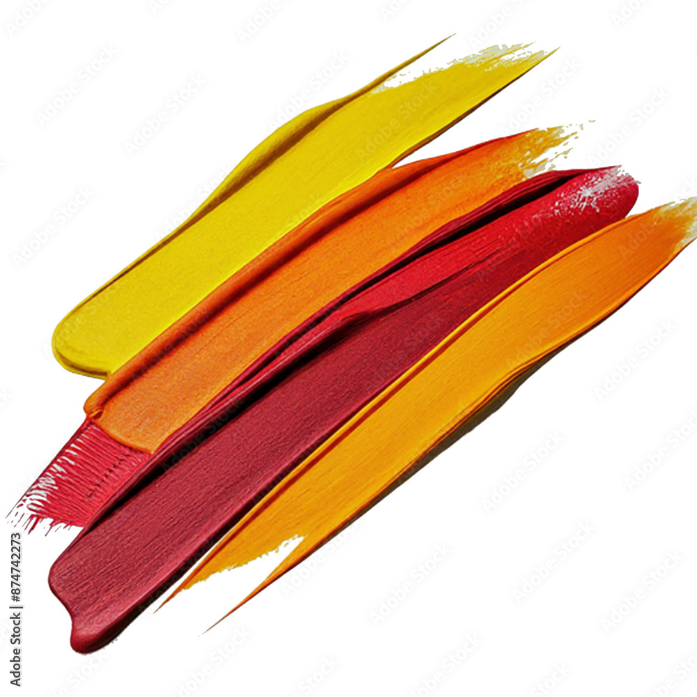 matt oil paint strokes isolated on a white background matt oil paint strokes isolated on a white background