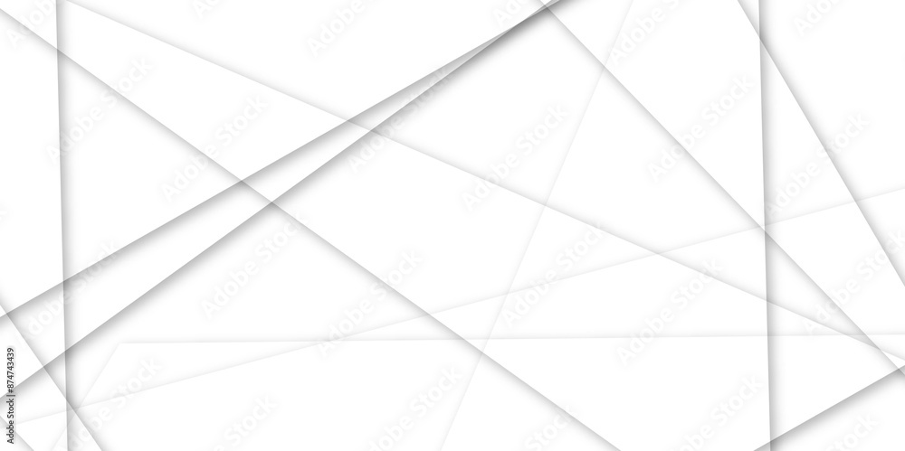 White and grey geometric glossy triangle lines background. Abstract geometric technology decorative web layout or poster, banner, template design. Vector illustration. White and grey geometric glossy triangle lines background. Abstract geometric technology decorative web layout or poster, banner, template design. Vector illustration.