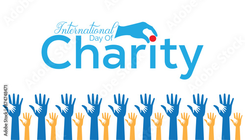International Day of Charity is observed every year on September. banner design template Vector illustration background design.