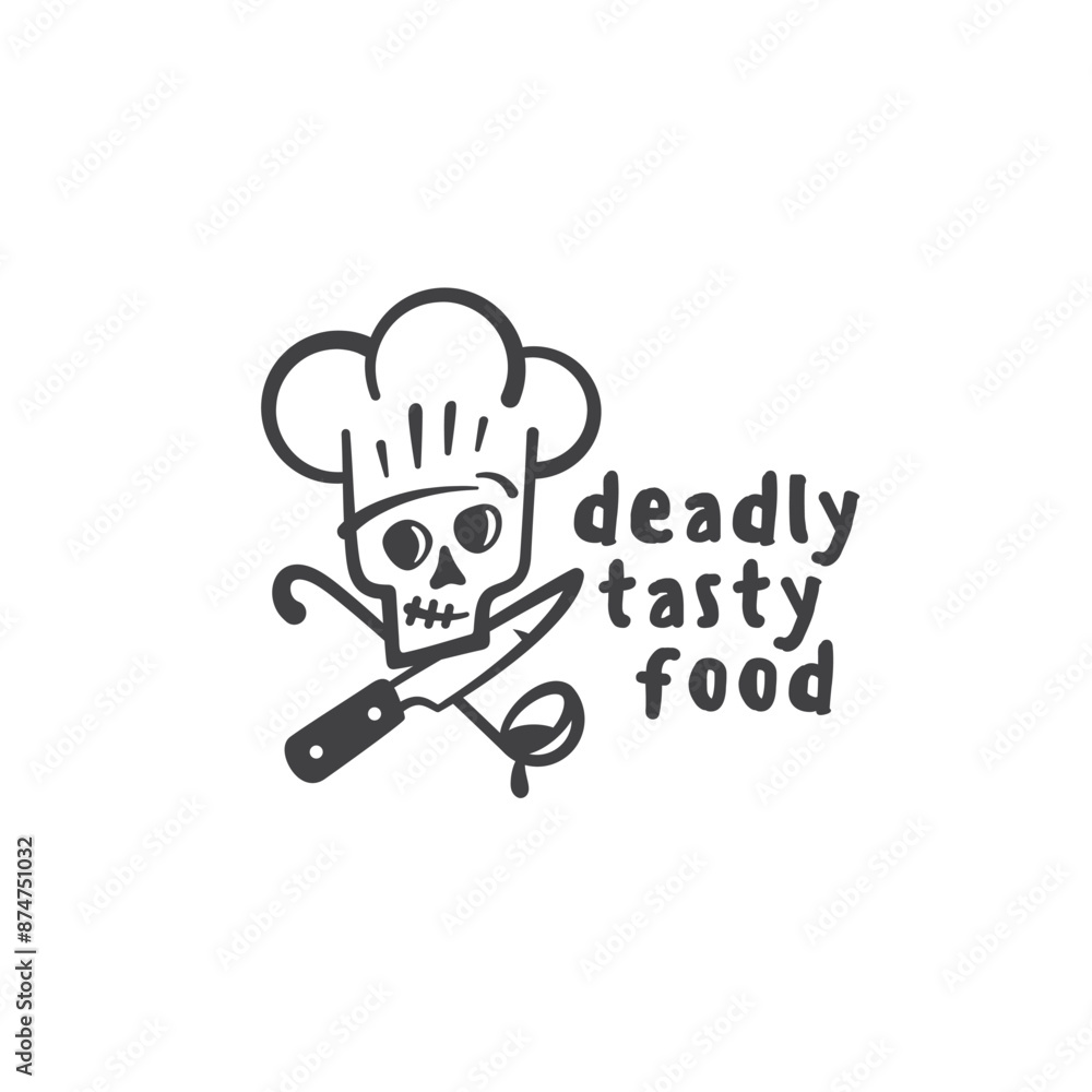 Skull chef logo Skull chef logo