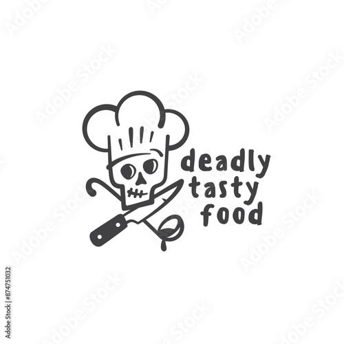 Skull chef logo