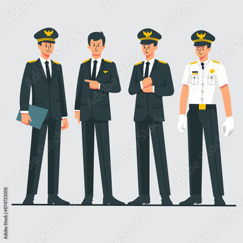 Flat copilot man vector design