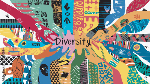 Diversity Illustration Vector Art, Abstract Vector