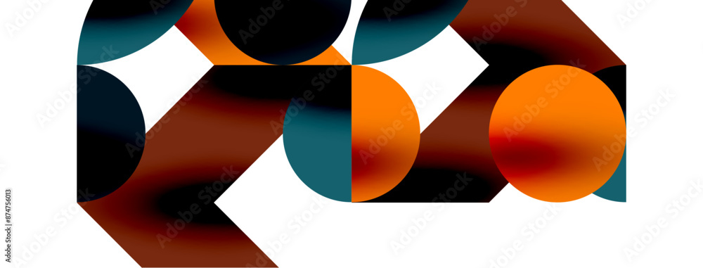 Circle pattern, round elements with lines and arrows composition for wallpaper, banner, background or landing Circle pattern, round elements with lines and arrows composition for wallpaper, banner, background or landing