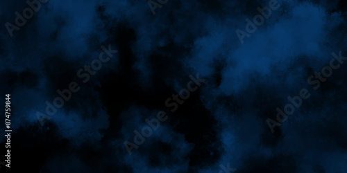 Navy blue dramatic smoke smoky illustration misty fog cumulus cloud modern vibrant grunge texture. Vector cloud reflection of neon smoke exploding design element. Colorful black and white granite.