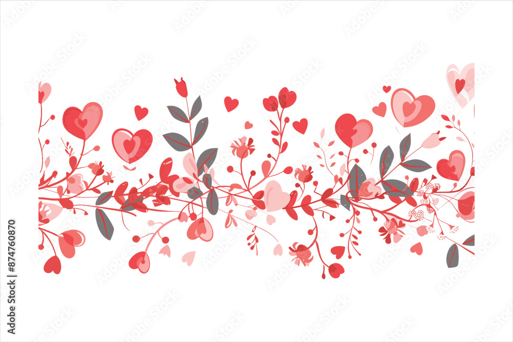 St Valentines Day hand drawn illustration romantic collection Flat lay love heart cards St Valentines Day hand drawn illustration romantic collection Flat lay love heart cards
