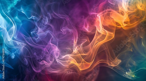 Abstract swirls of colorful smoke, creating a dynamic and atmospheric texture background.