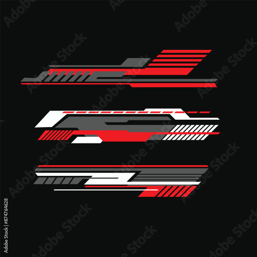 racing car wrap decal vector design