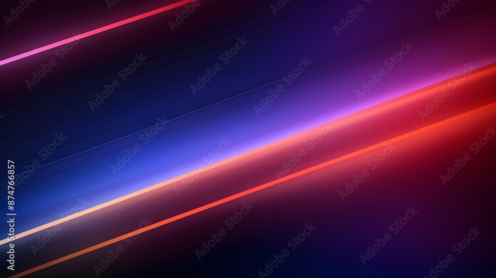 Naklejka premium Abstract Neon Light Streaks on Dark Background