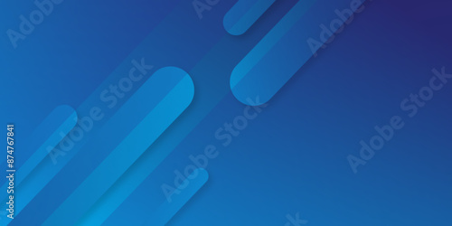 Gradient dynamic blue lines background. Modern abstract blue technology minimal vector design template background. Minimal background with arrows and copy space for text over and web banner design.