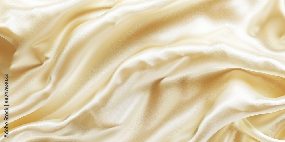 White satin fabric with elegant folds and smooth texture, representing a luxurious and sophisticated textile. White satin fabric with elegant folds and smooth texture, representing a luxurious and sophisticated textile.