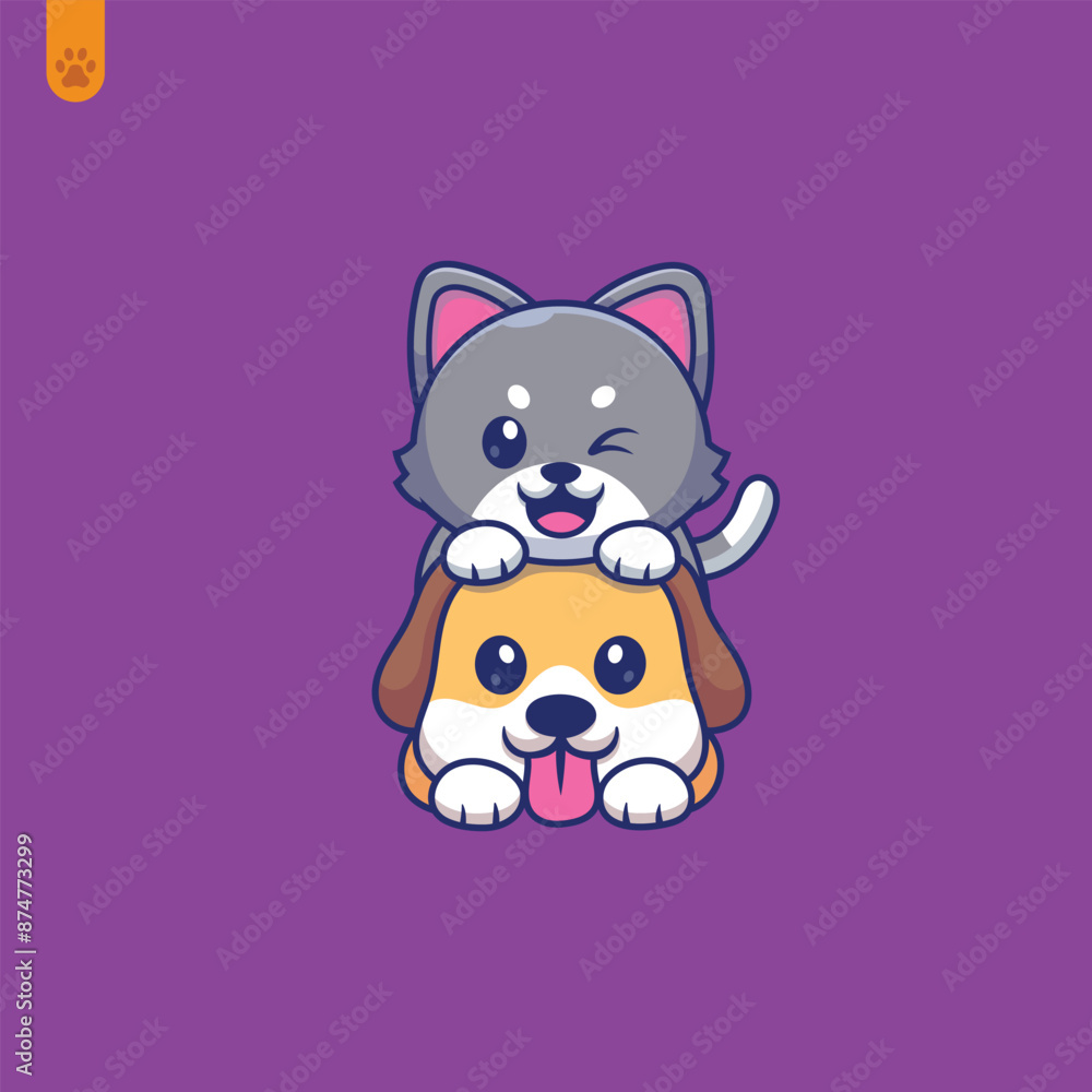 Obraz premium dog and cat