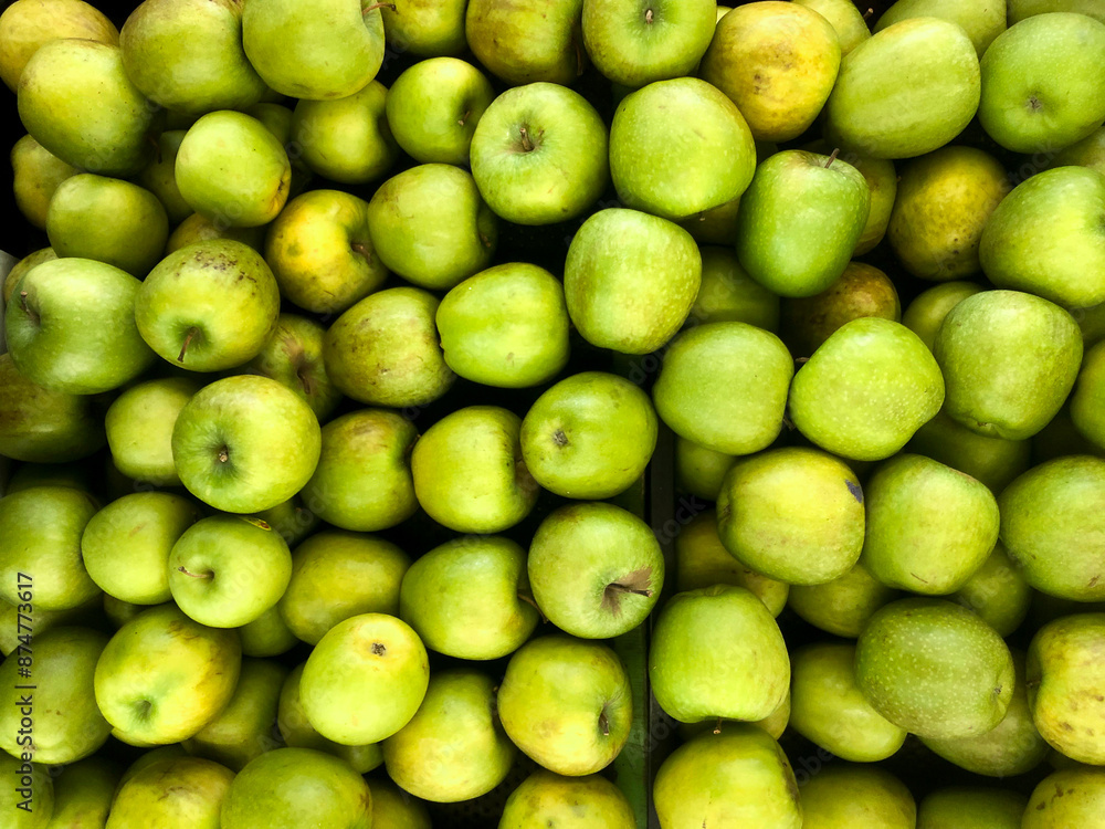 Fresh green apple fruit images. Lot of tasty apples fruits background Fresh green apple fruit images. Lot of tasty apples fruits background