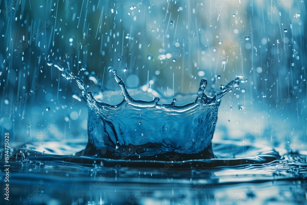 abstract water splash on blue background abstract water splash on blue background