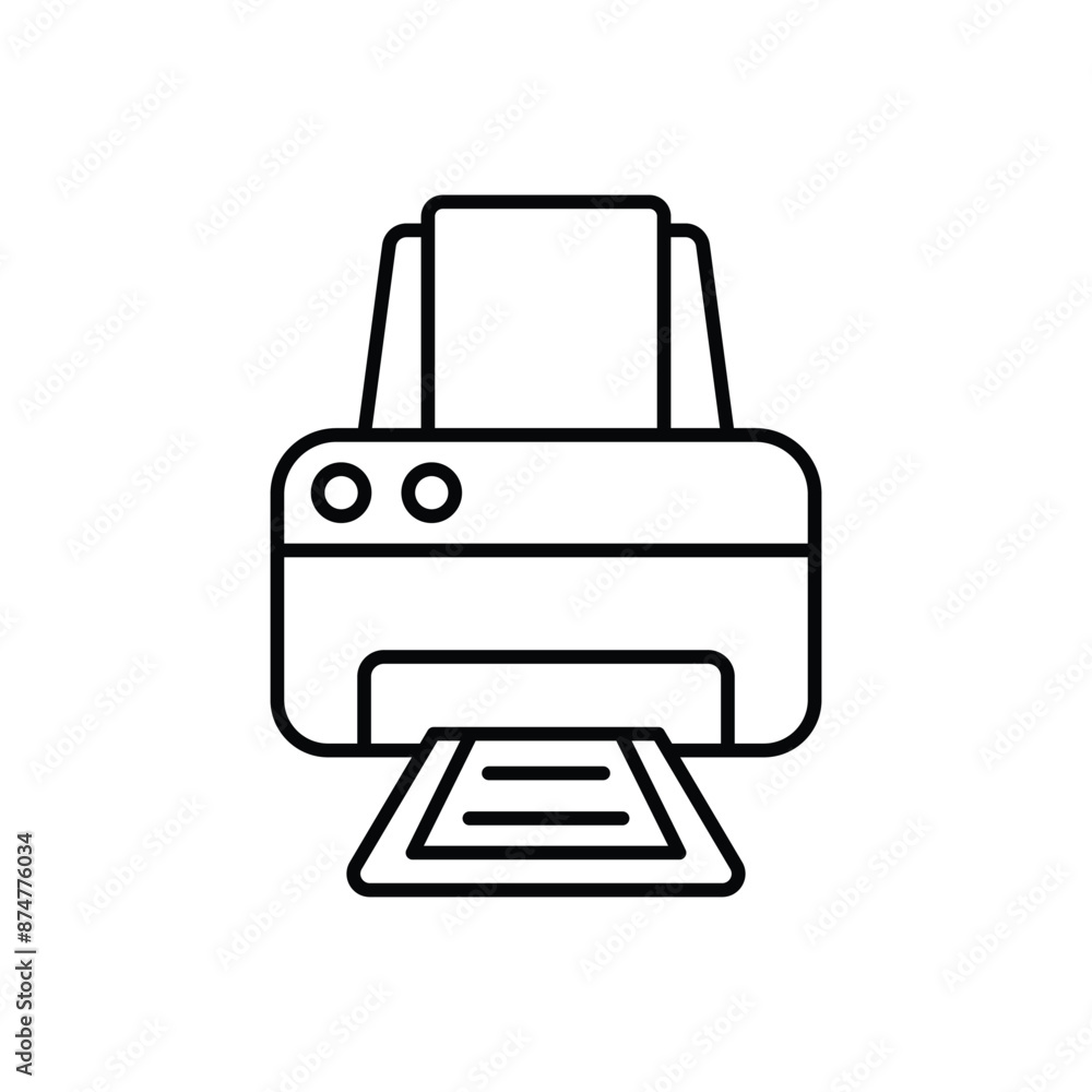 Printer icon design with white background stock illustration Printer icon design with white background stock illustration