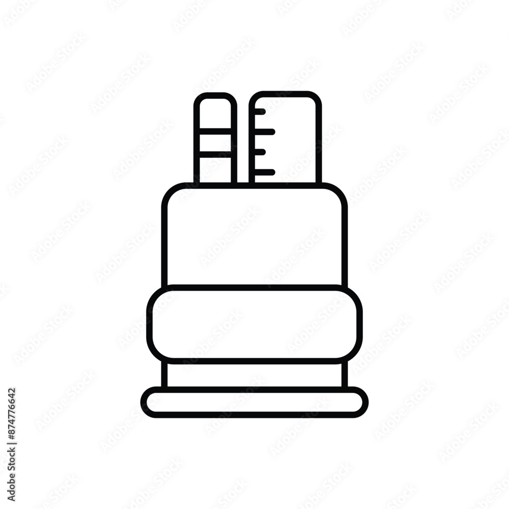 Pencil Stand icon design with white background stock illustration Pencil Stand icon design with white background stock illustration