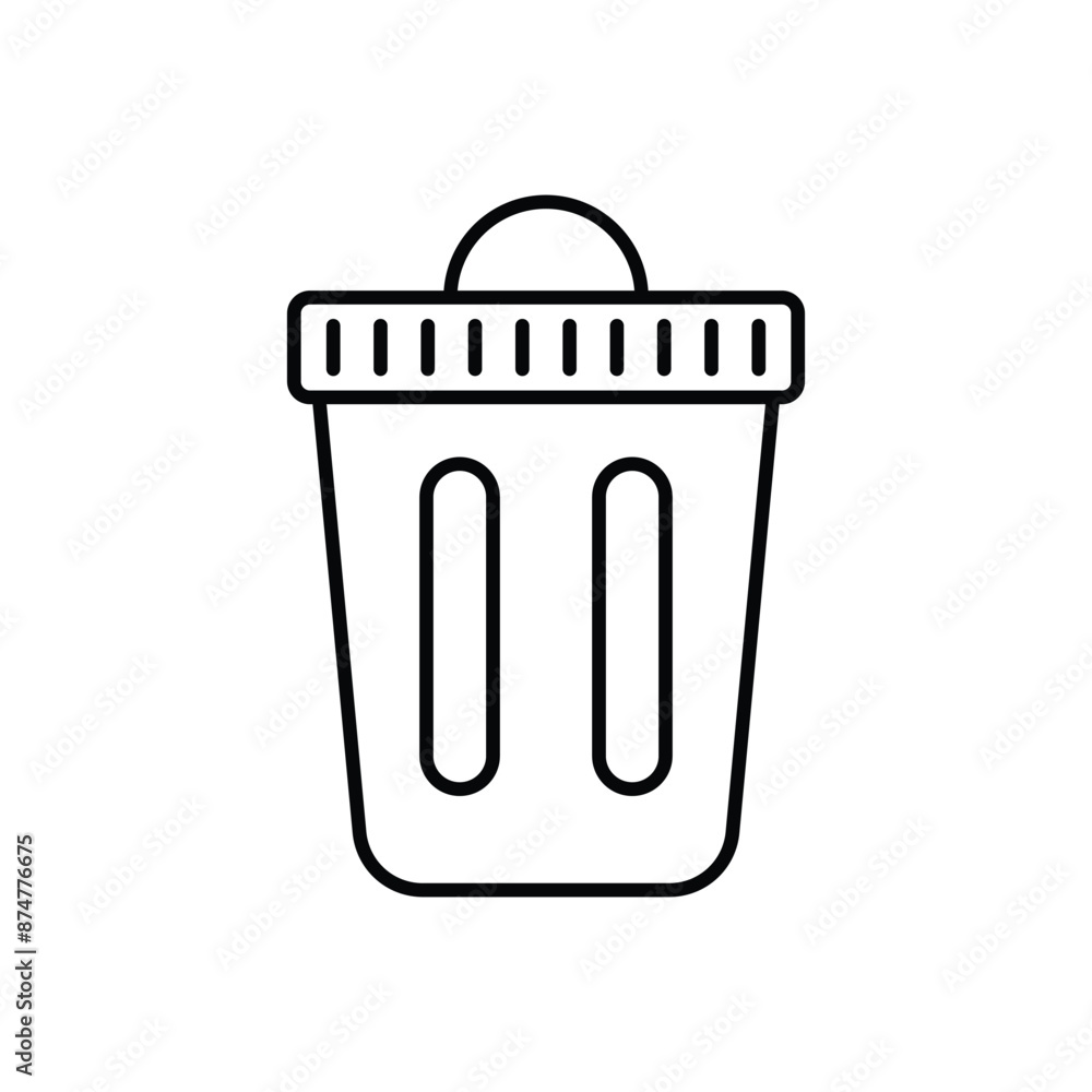 Trash icon design with white background stock illustration Trash icon design with white background stock illustration
