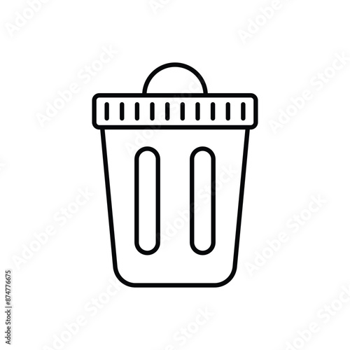 Trash icon design with white background stock illustration