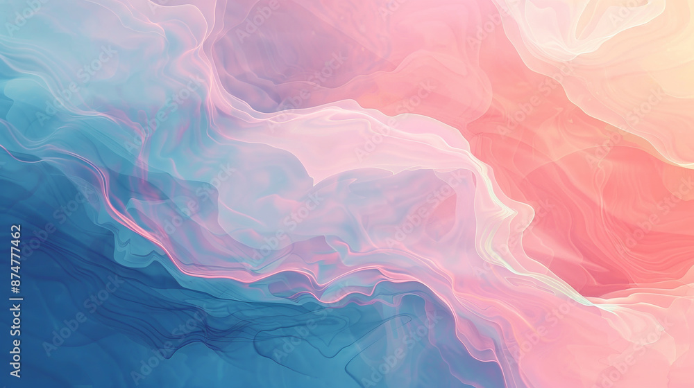 A colorful abstract painting with blue and pink tones A colorful abstract painting with blue and pink tones
