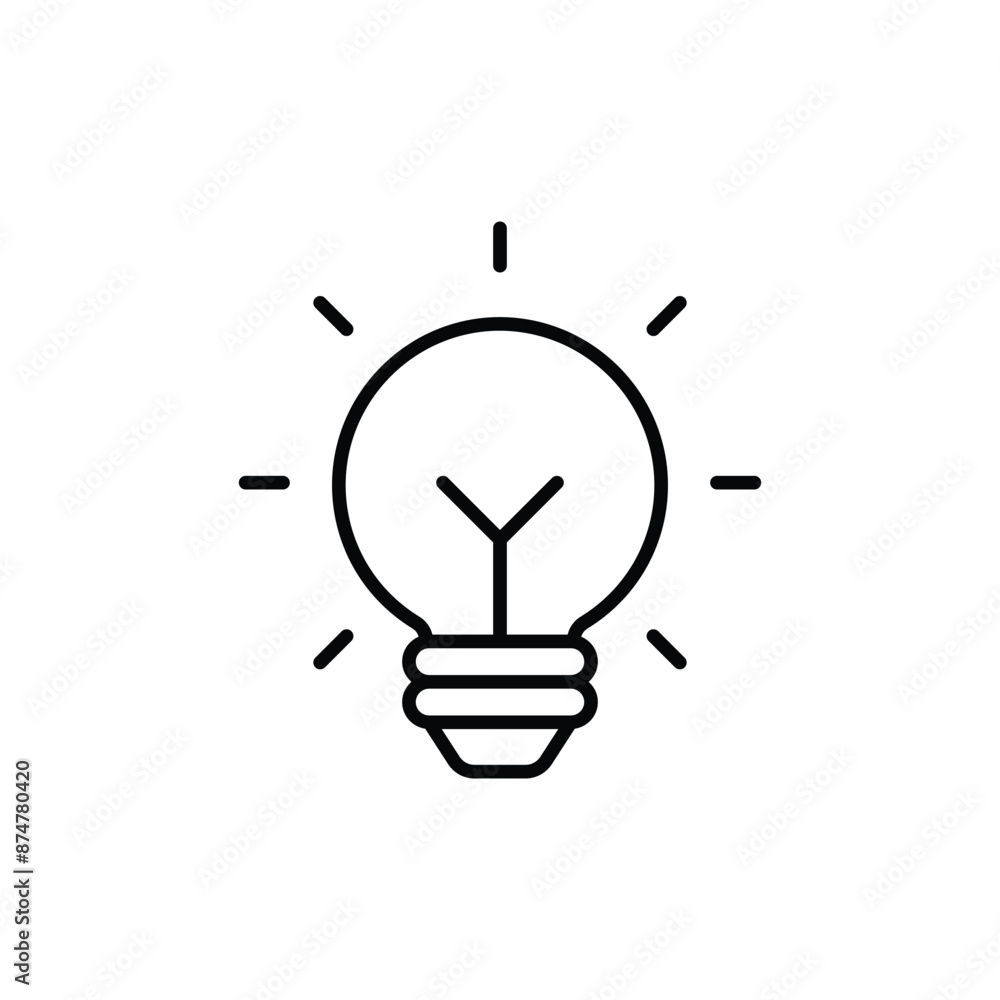 Light Bulb icon design with white background stock illustration Light Bulb icon design with white background stock illustration