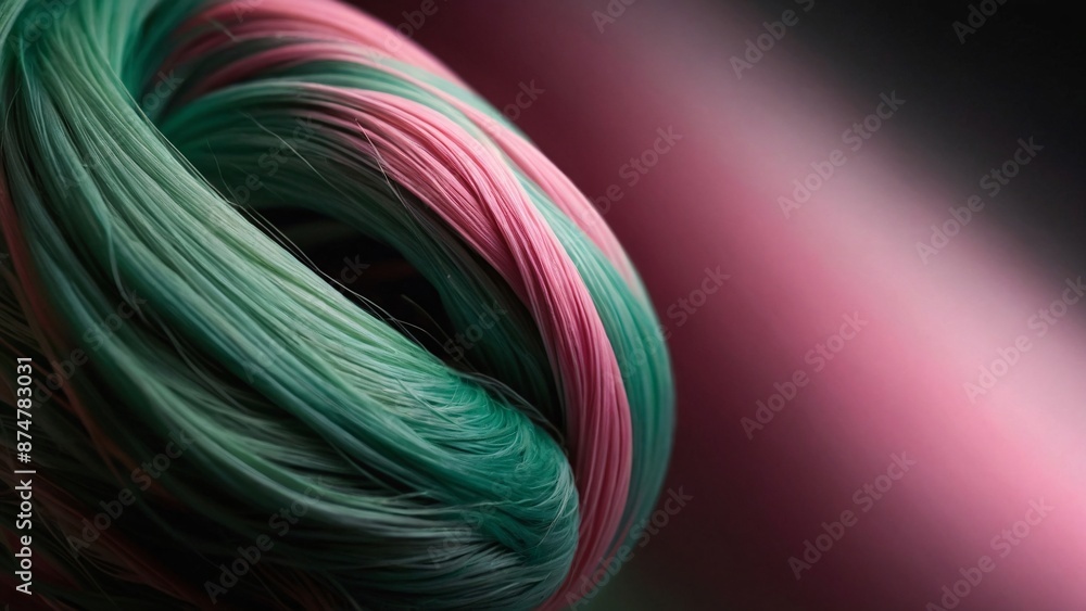 Vibrant Green and Pink Thread Swirl Abstract Background Vibrant Green and Pink Thread Swirl Abstract Background