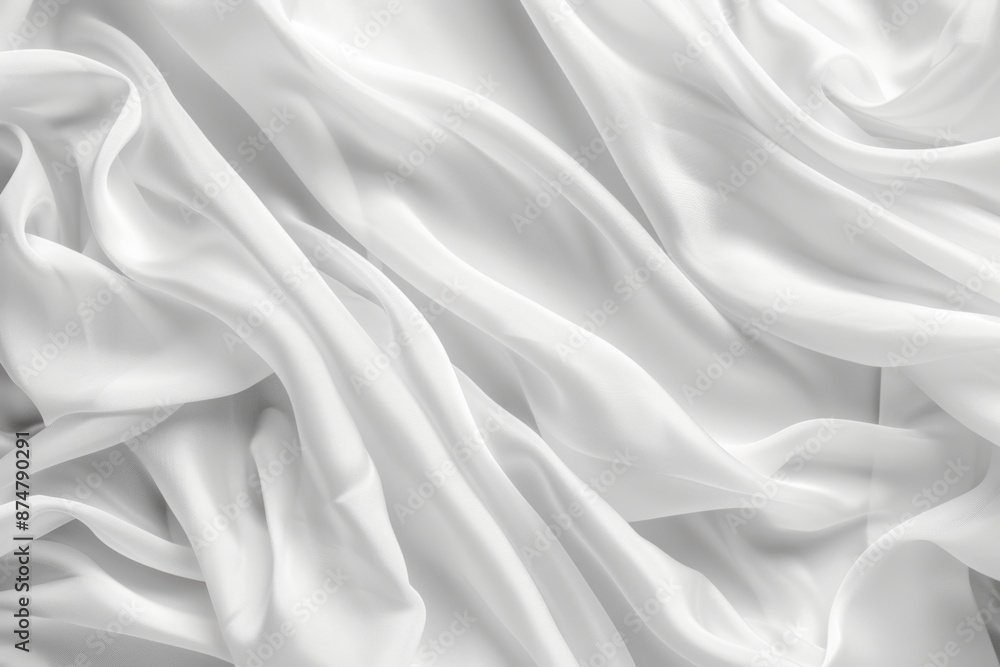 Obraz premium white fabric soft background copy space