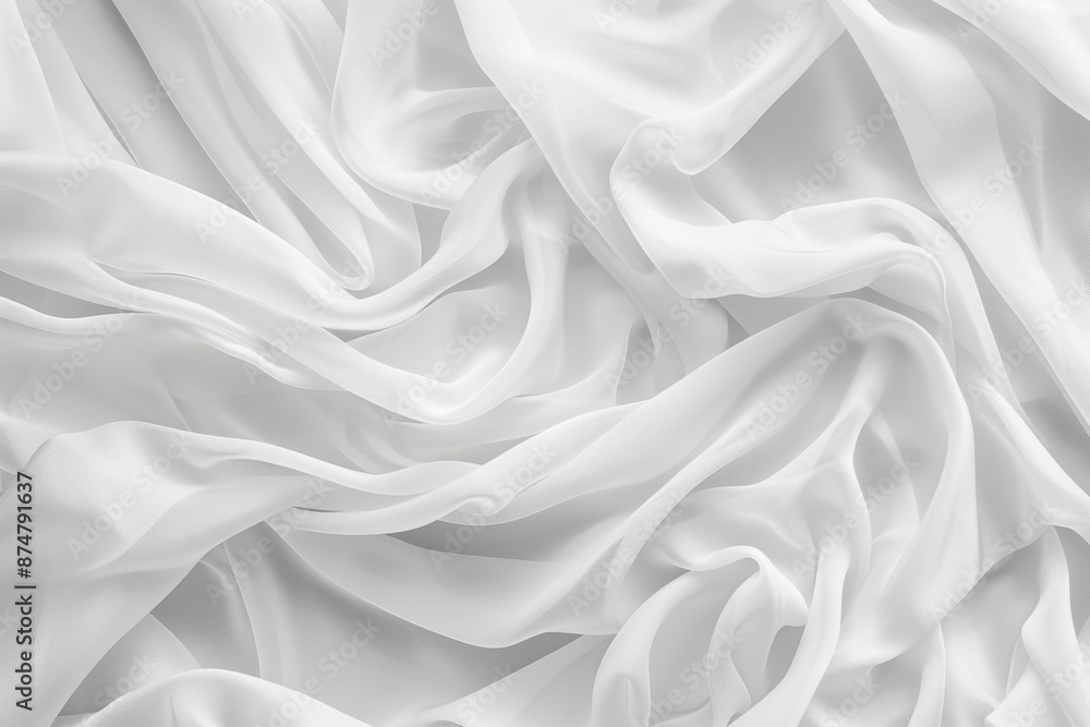 Obraz premium white fabric soft background copy space