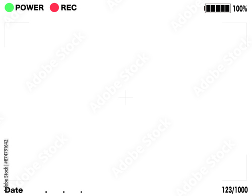 HD Camera viewfinder White background　3