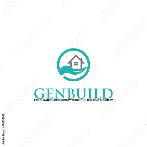 house gradient logo vector illustration