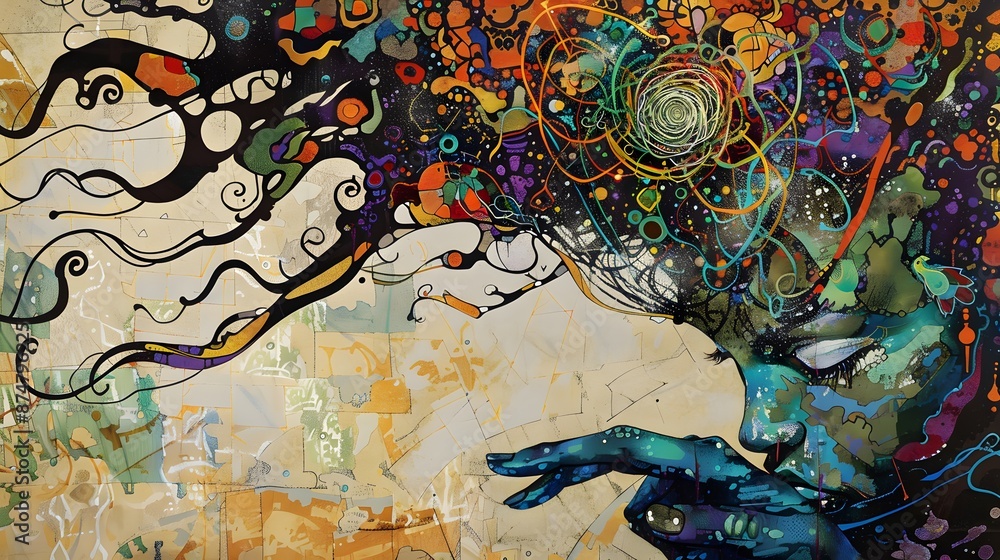 Fototapeta premium Blank versus colorful comic abstract background template. 