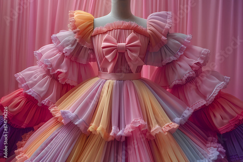 Children's fashion. Beautiful dress for a girl. Baby dress.