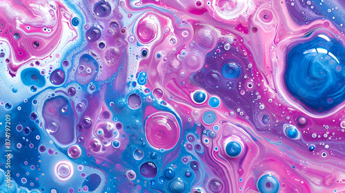 Colourful acrylic bubbles  Abstract ink design template mixed texture background, Liquid color backdrop, Wallpaper pattern Oil poster, Design template, Fluid