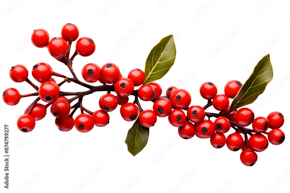 Wooden tray with winter holly branch and berries PNG style on transparent background for holiday decor and seasonal design projects Wooden tray with winter holly branch and berries PNG style on transparent background for holiday decor and seasonal design projects