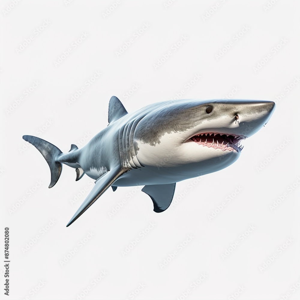 Naklejka premium great shark isolated
