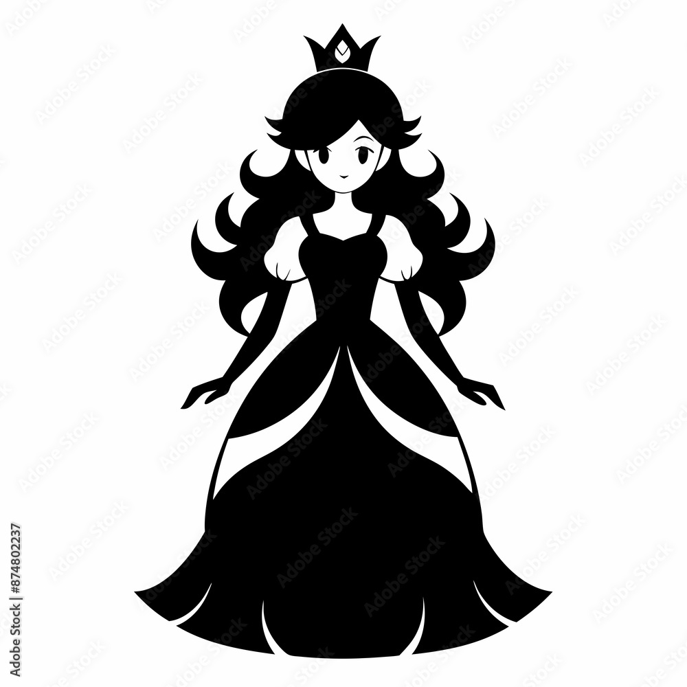 princess halloween black vector silhouette princess halloween black vector silhouette