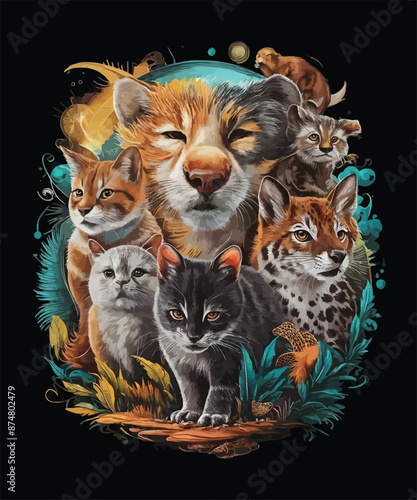 Animal T-shirt Design vector file